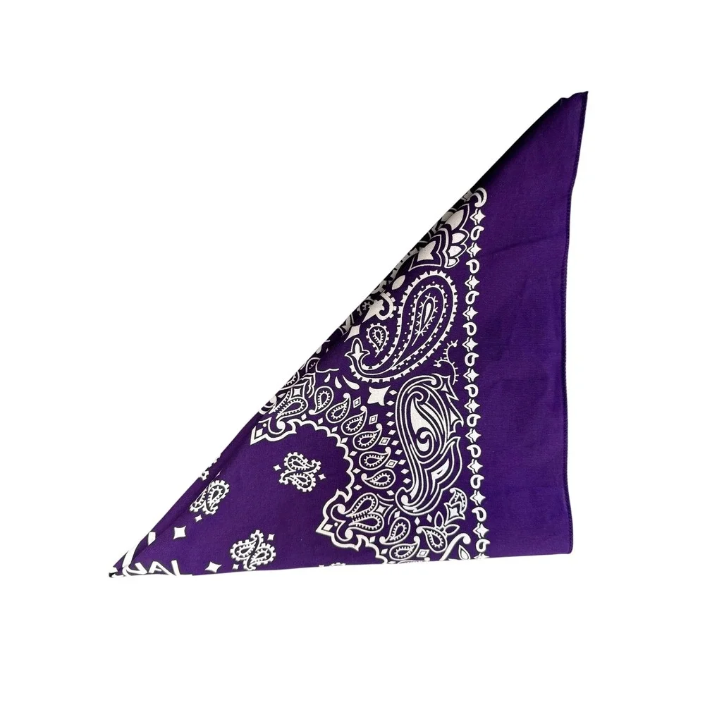 Arsenal Yards Purple Paisley Logo Bandana Square Scarf 21x21